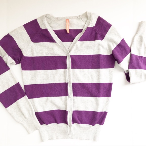 Sweaters - Stripe Cardigan